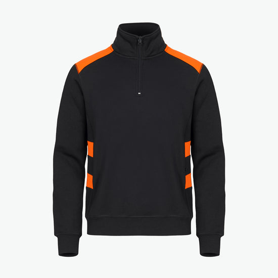 Clique Ambition Half Zip - Signaaloranje Sweater Clique XS