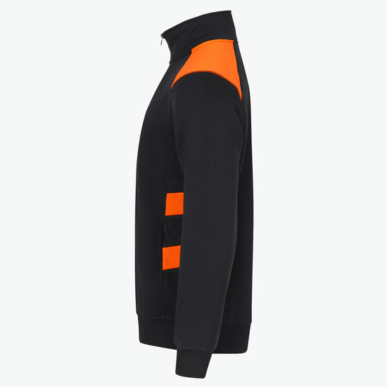 Clique Ambition Half Zip - Signaaloranje Sweater Clique