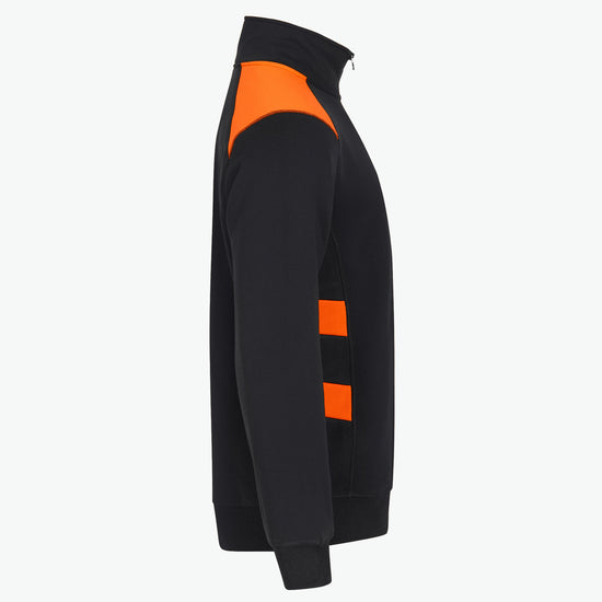 Clique Ambition Half Zip - Signaaloranje Sweater Clique