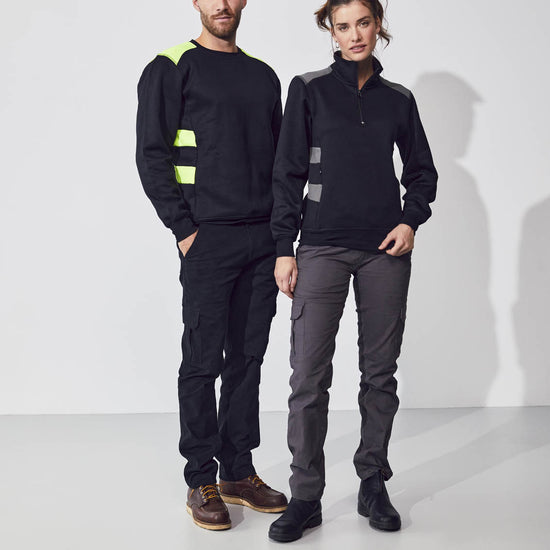 Clique Ambition Half Zip - Signaalgeel Sweater Clique