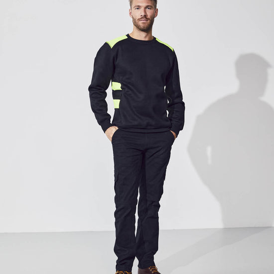 Clique Ambition Half Zip - Signaalgeel Sweater Clique