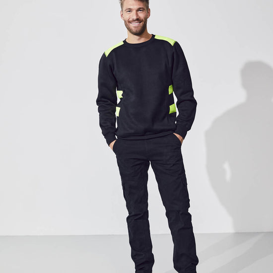 Clique Ambition Half Zip - Signaalgeel Sweater Clique