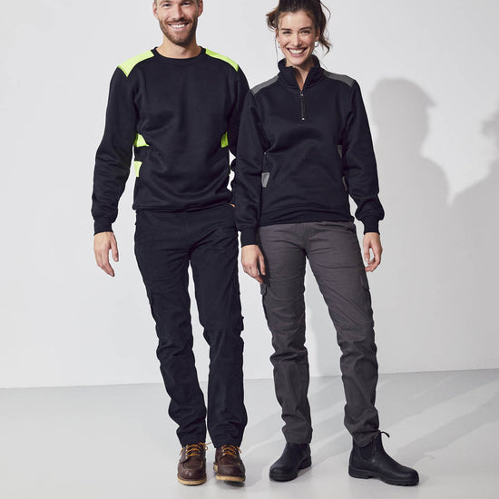 Clique Ambition Half Zip - Signaalgeel Sweater Clique
