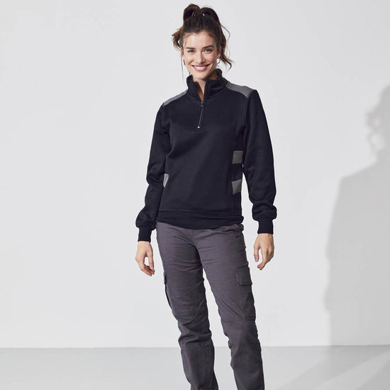 Clique Ambition Half Zip - Signaalgeel Sweater Clique