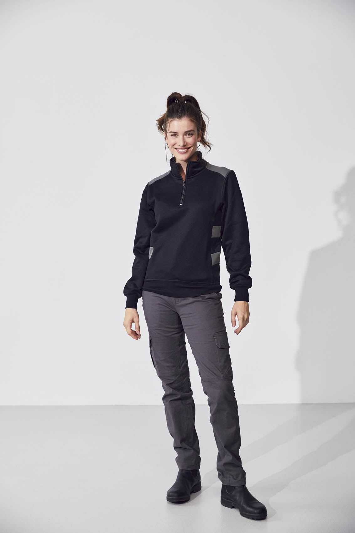 Clique Ambition Half Zip - Signaalgeel Sweater Clique