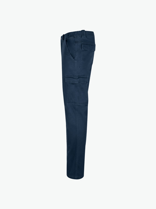 Clique Cargo Pocket Stretch Pants - Dark Navy Lange Broek Clique