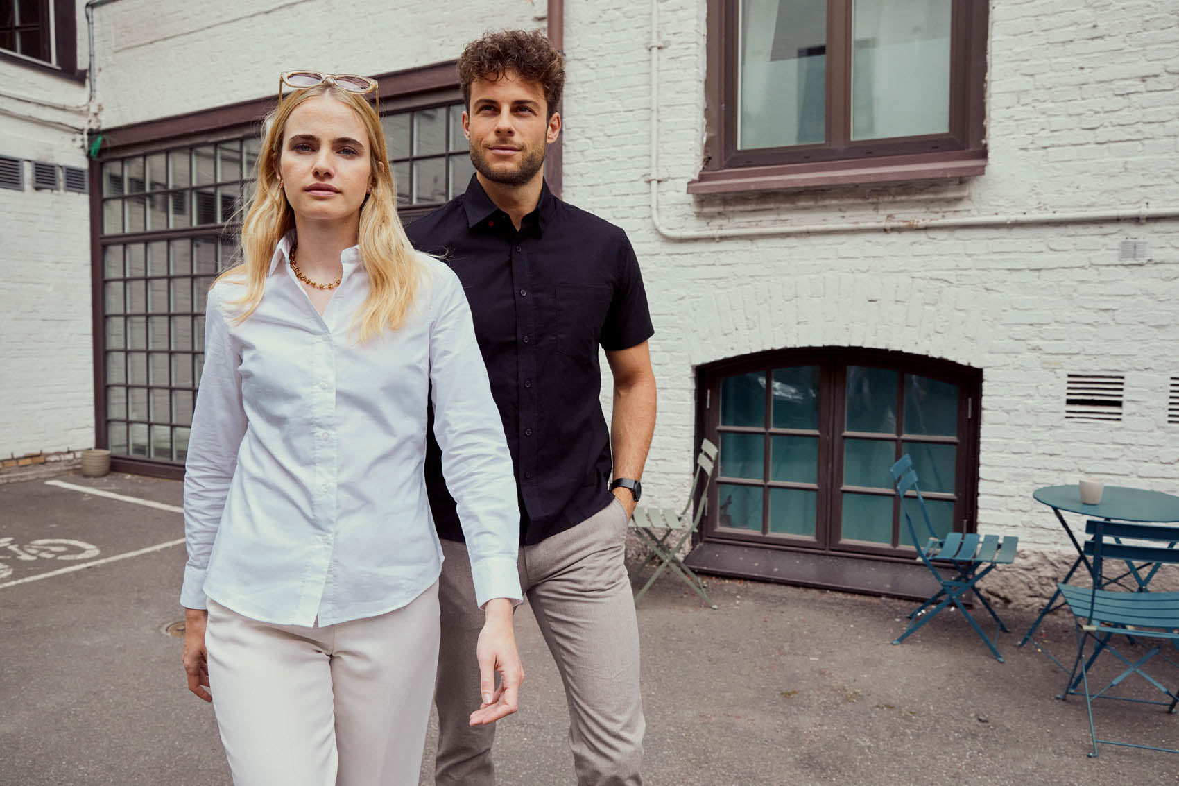 Clique Clare Shirt - Lichtblauw Overhemd Clique