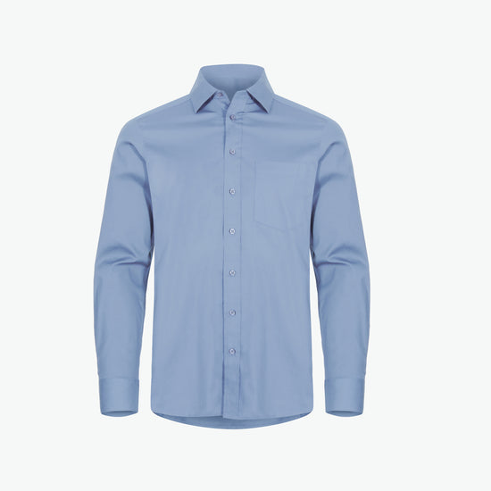 Clique Stretch Shirt L/S - Lichtblauw Overhemd Clique XS