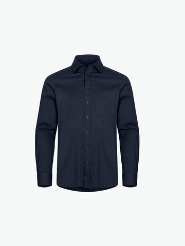 Clique Stretch Shirt L/S - Dark Navy Overhemd Clique XS