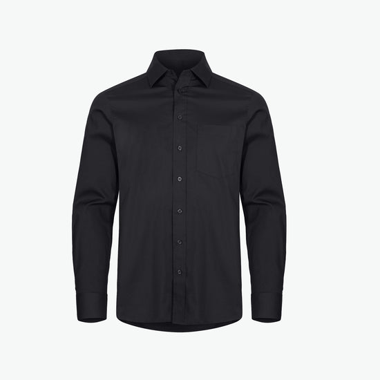 Clique Stretch Shirt L/S - Zwart Overhemd Clique XS