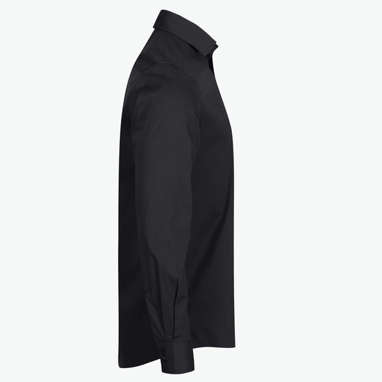 Clique Stretch Shirt L/S - Zwart Overhemd Clique
