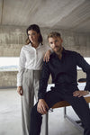 Clique Stretch Shirt L/S Women - Dark Navy Overhemd Dames Clique