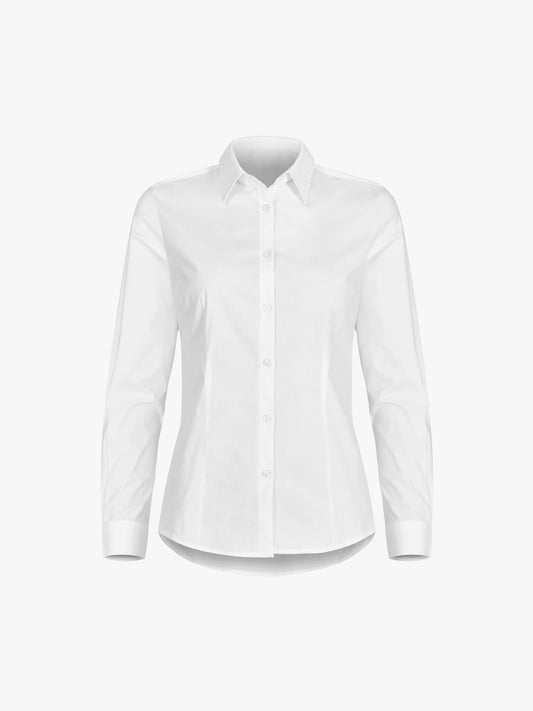 Clique Stretch Shirt L/S Women - Wit Overhemd Dames Clique XS