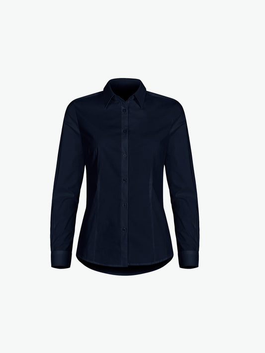 Clique Stretch Shirt L/S Women - Dark Navy Overhemd Dames Clique XS