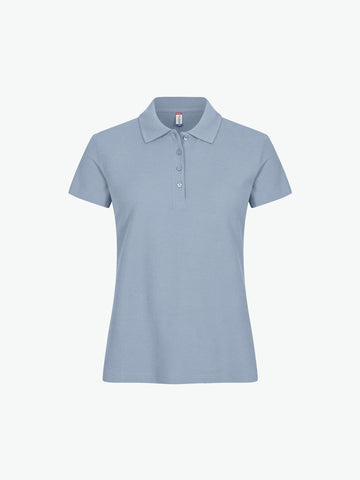 Clique Basic Polo Women - Zachtblauw Polo Dames Clique XS
