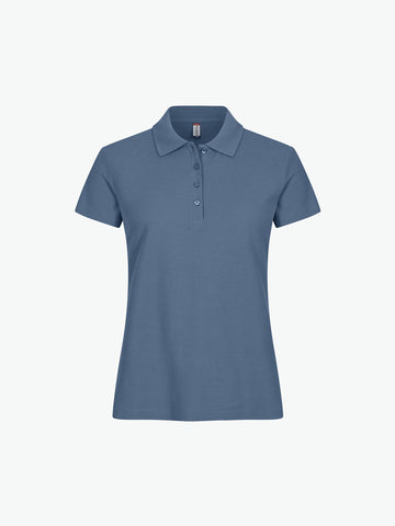 Clique Basic Polo Women - Staalblauw Polo Dames Clique XS