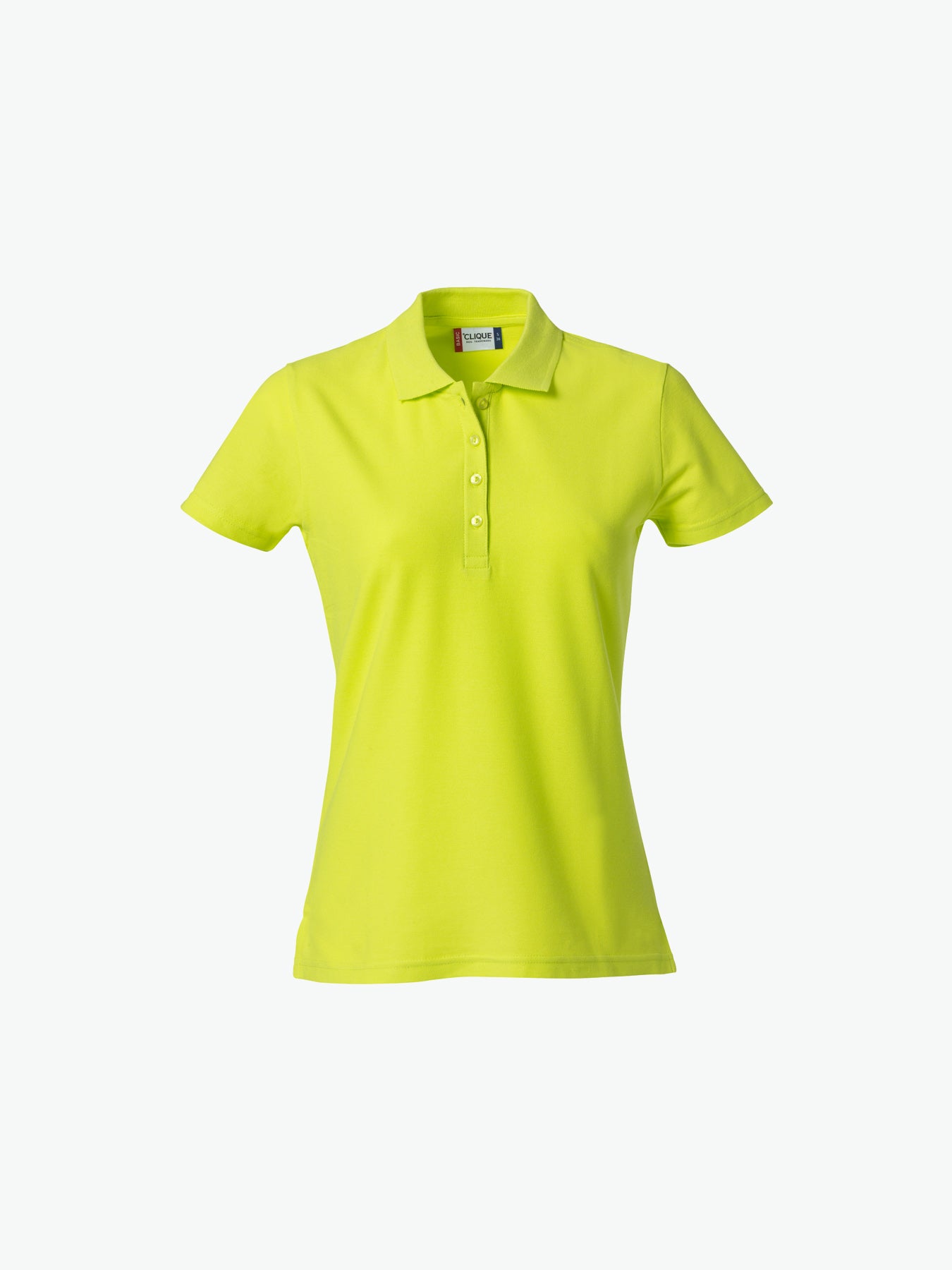 Clique Basic Polo Women - Signaalgroen Polo Dames Clique XS