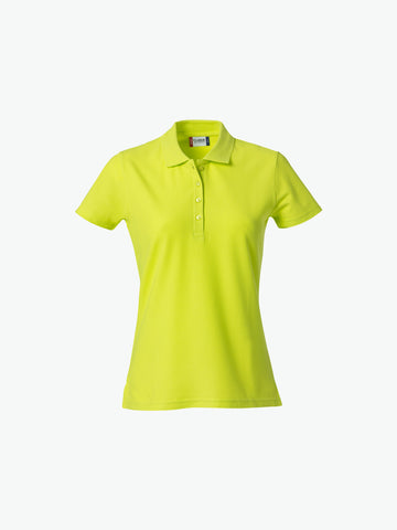 Clique Basic Polo Women - Signaalgroen Polo Dames Clique XS
