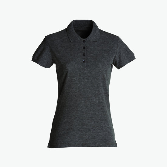 Clique Basic Polo Women - Antraciet Melange Polo Dames Clique XS