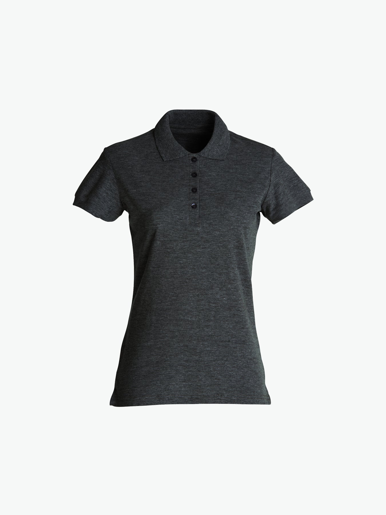 Clique Basic Polo Women - Antraciet Melange Polo Dames Clique XS