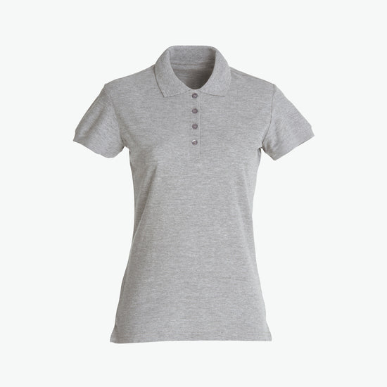 Clique Basic Polo Women - Grijsmelange Polo Dames Clique XS