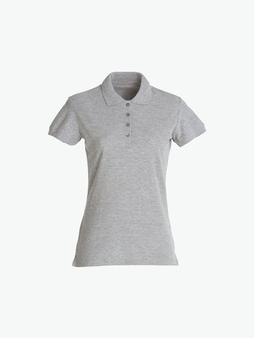Clique Basic Polo Women - Grijsmelange Polo Dames Clique XS