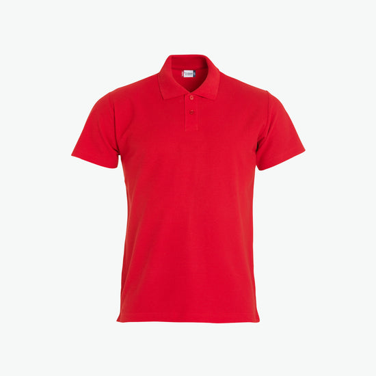 Clique Basic Polo S/S Junior - Rood Polo Junior Clique 90/100
