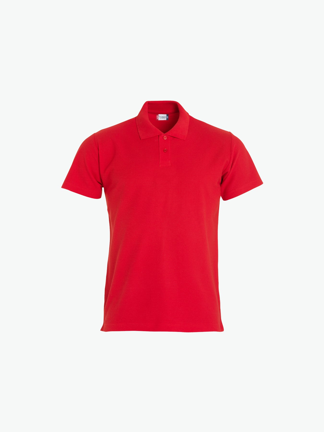 Clique Basic Polo S/S Junior - Rood Polo Junior Clique 90/100