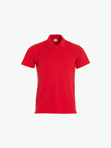 Clique Basic Polo S/S Junior - Rood Polo Junior Clique 90/100