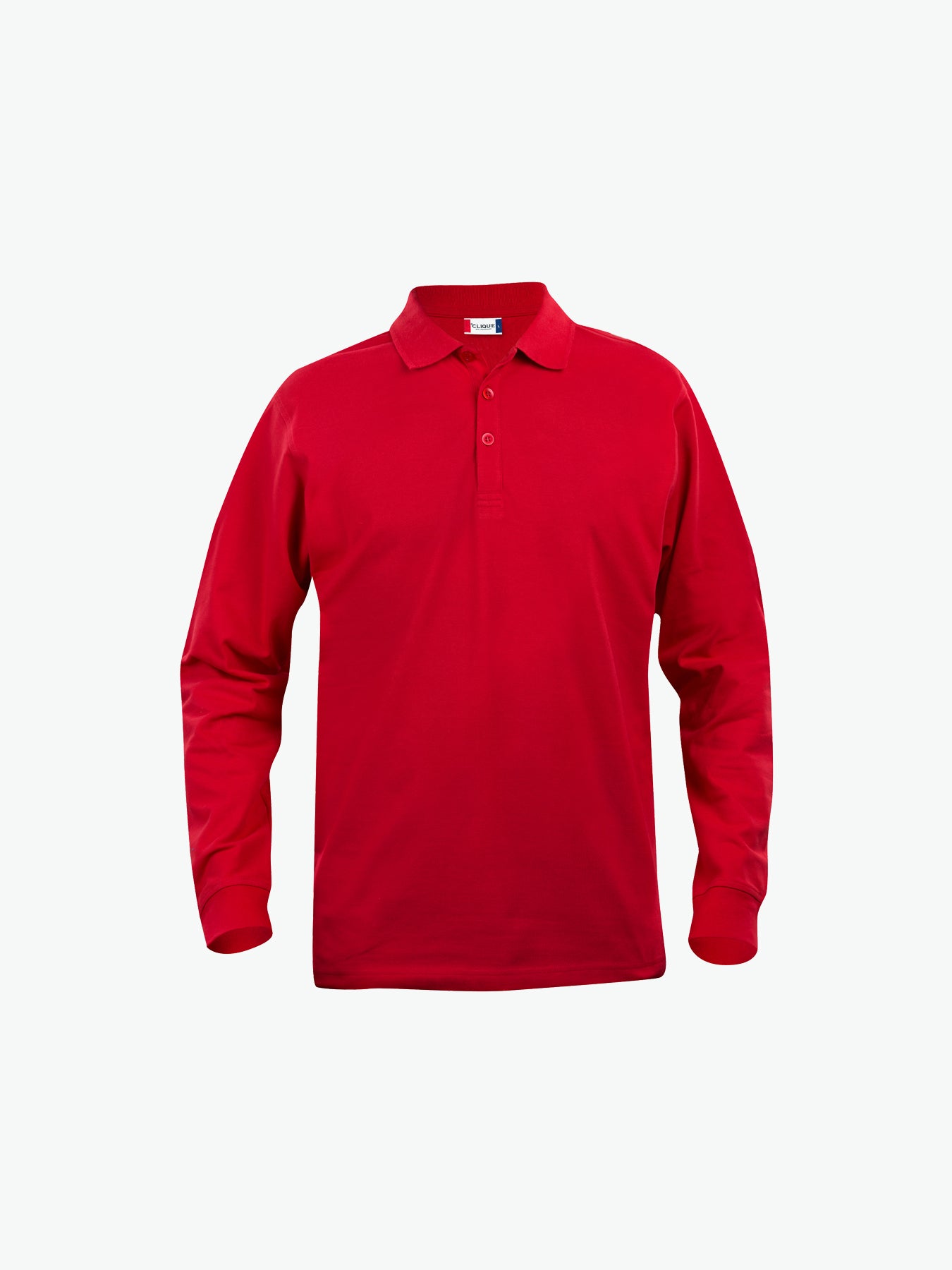 Clique Basic Polo L/S Junior - Rood Polo Junior Clique 90/100