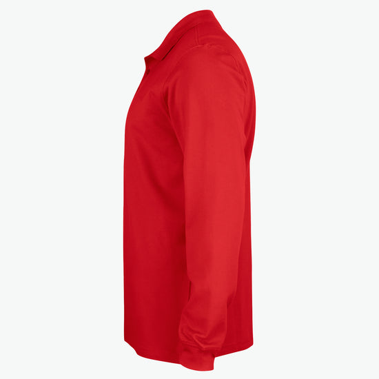 Clique Basic Polo L/S Junior - Rood Polo Junior Clique
