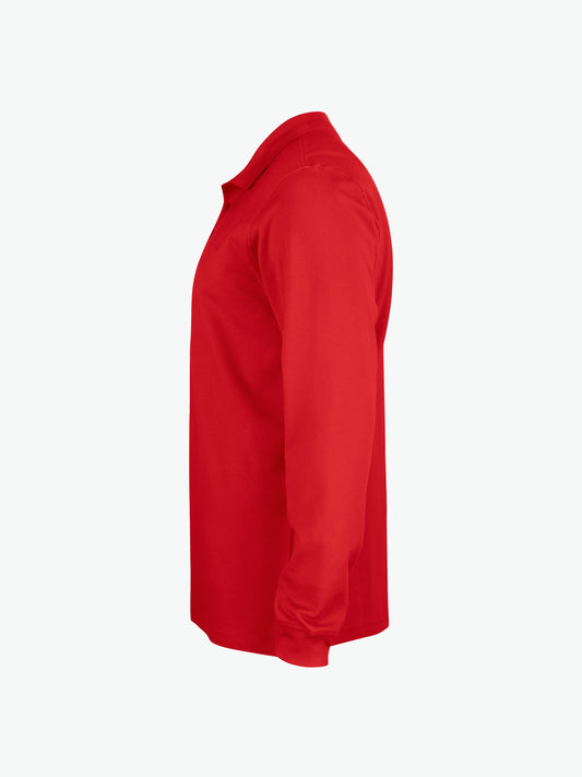 Clique Basic Polo L/S Junior - Rood Polo Junior Clique
