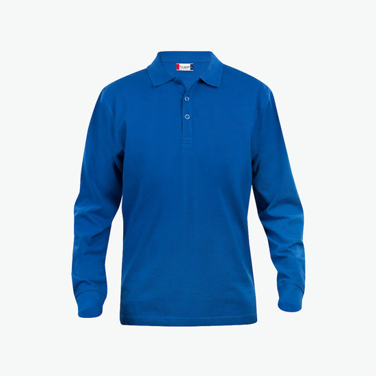 Clique Basic Polo L/S Junior - Kobalt Polo Junior Clique 90/100