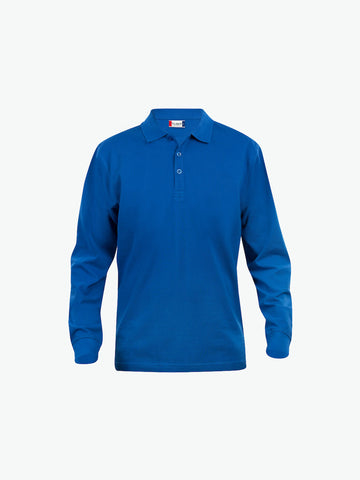 Clique Basic Polo L/S Junior - Kobalt Polo Junior Clique 90/100