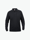Clique Basic Polo L/S Junior - Zwart Polo Junior Clique 90/100