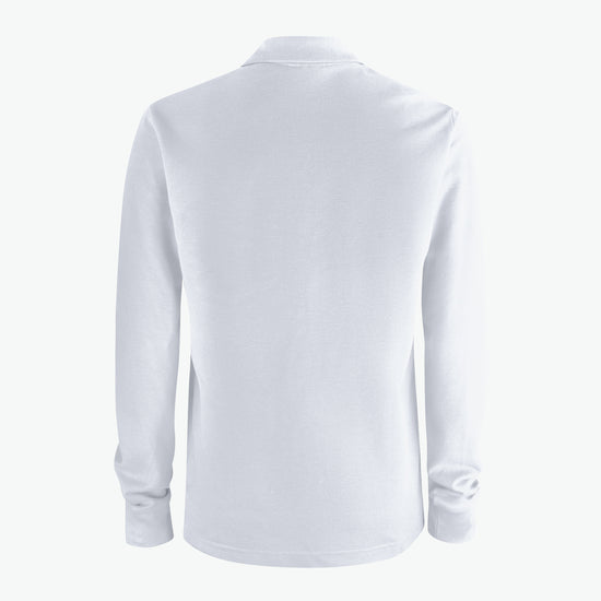 Clique Basic Polo L/S Pocket - Wit Polo Clique