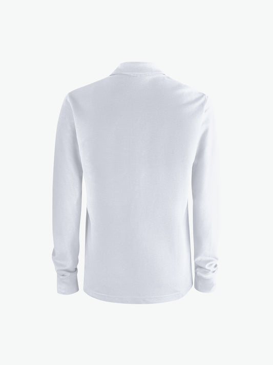 Clique Basic Polo L/S Pocket - Wit Polo Clique