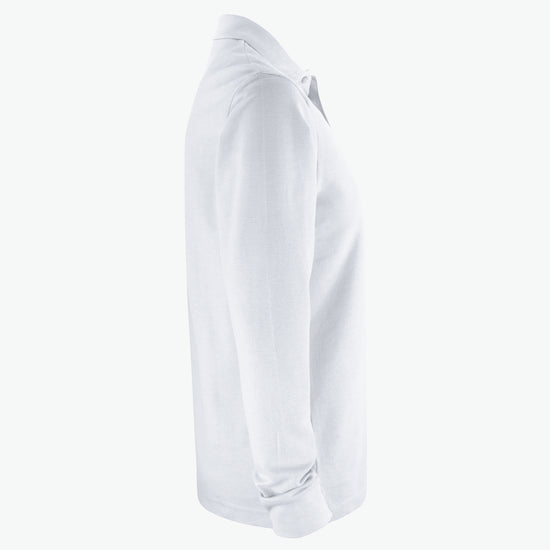 Clique Basic Polo L/S Pocket - Wit Polo Clique
