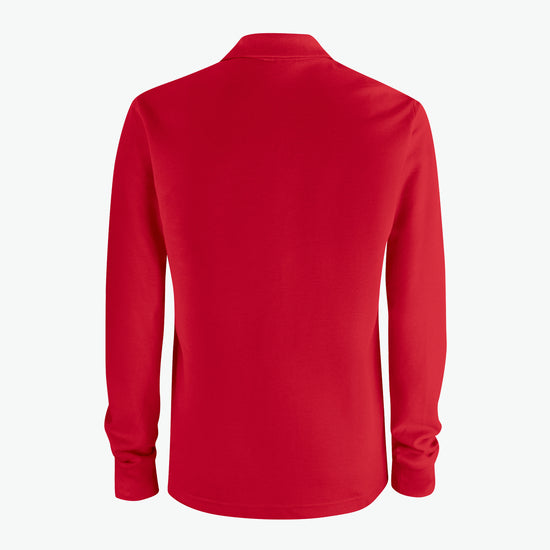 Clique Basic Polo L/S Pocket - Rood Polo Clique