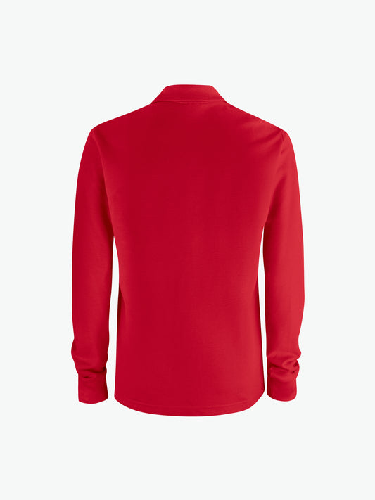 Clique Basic Polo L/S Pocket - Rood Polo Clique