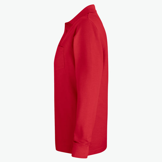 Clique Basic Polo L/S Pocket - Rood Polo Clique
