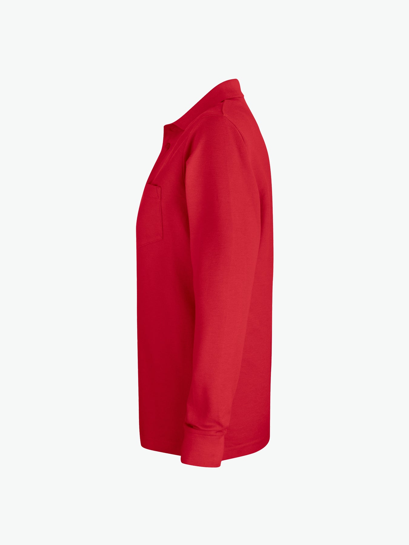 Clique Basic Polo L/S Pocket - Rood Polo Clique