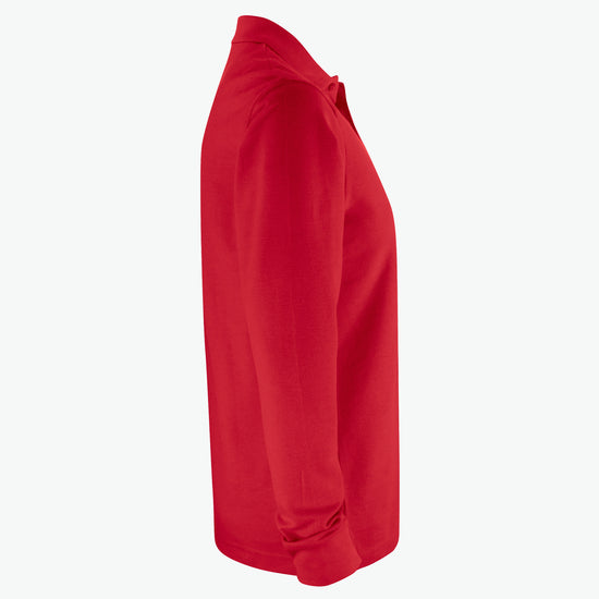 Clique Basic Polo L/S Pocket - Rood Polo Clique