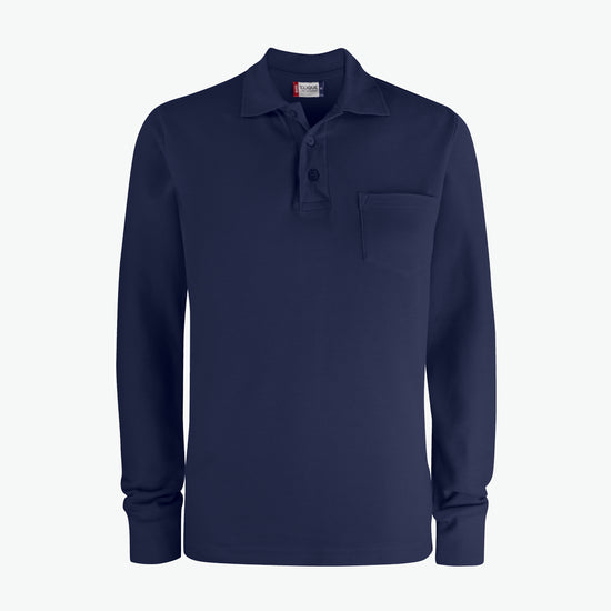 Clique Basic Polo L/S Pocket - Dark Navy Polo Clique S