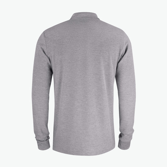 Clique Basic Polo L/S Pocket - Grijsmelange Polo Clique