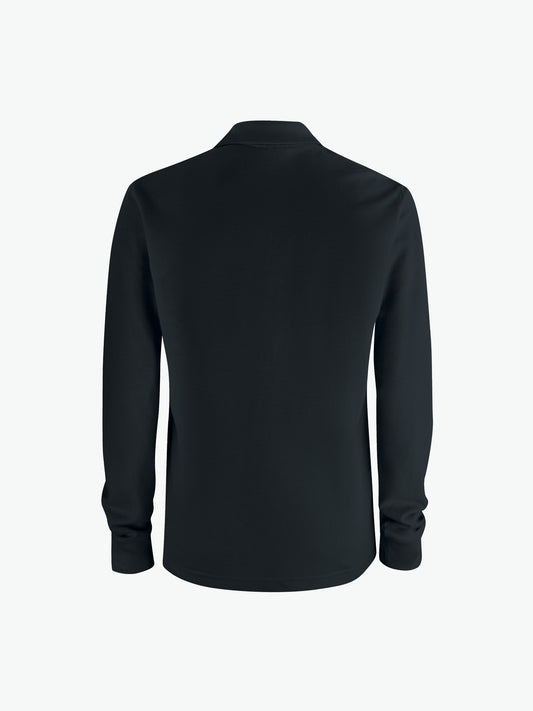 Clique Basic Polo L/S Pocket - Zwart Polo Clique