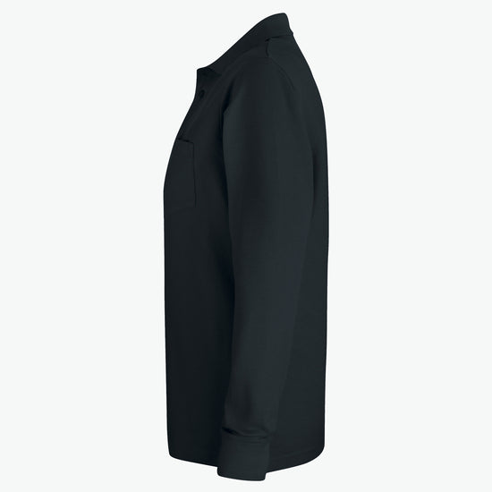 Clique Basic Polo L/S Pocket - Zwart Polo Clique