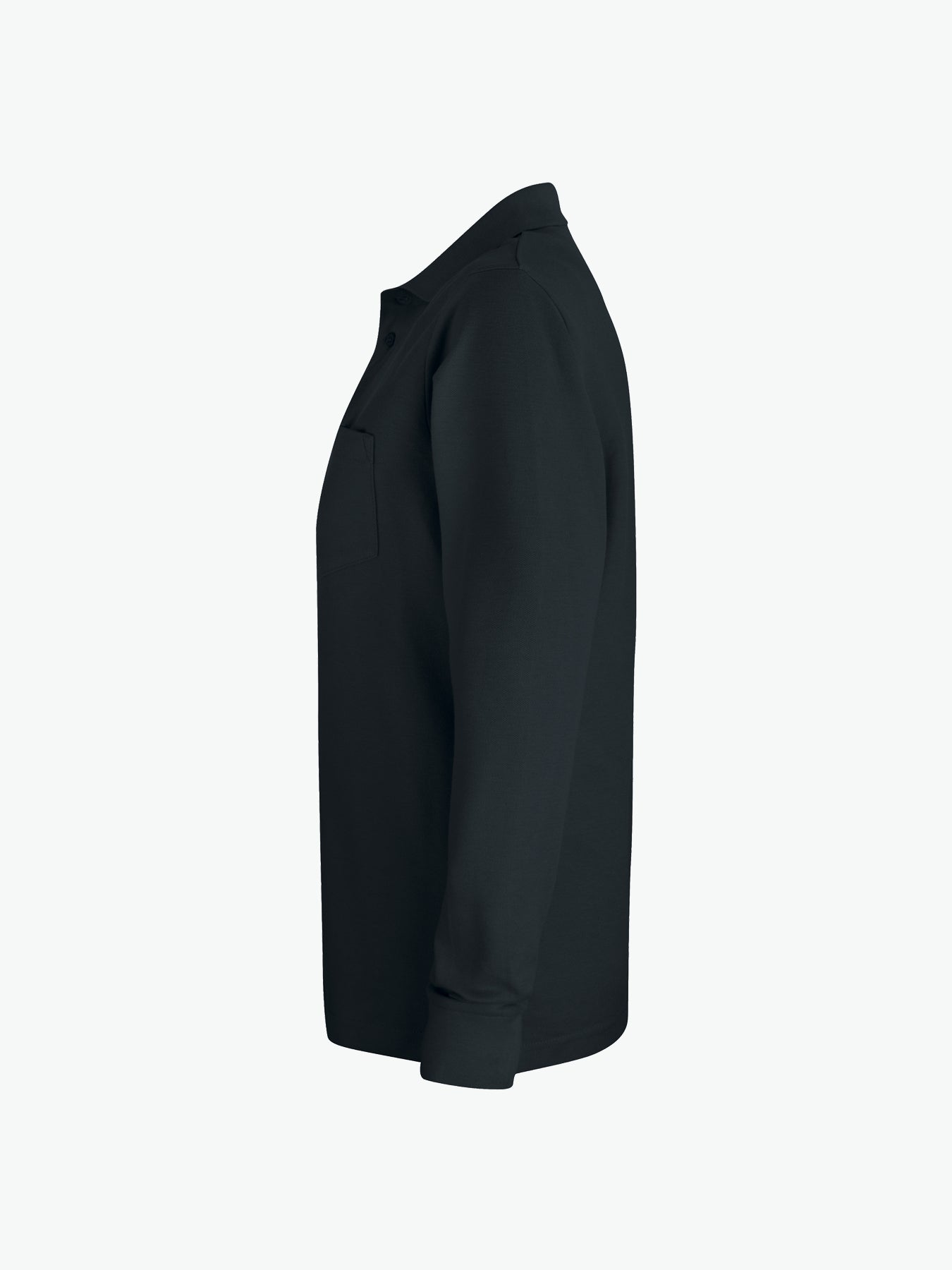 Clique Basic Polo L/S Pocket - Zwart Polo Clique