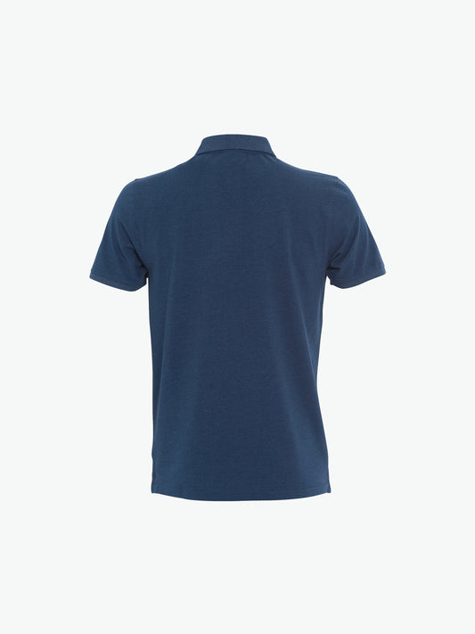 Clique Stretch Premium Polo - Blauwmelange Polo Clique