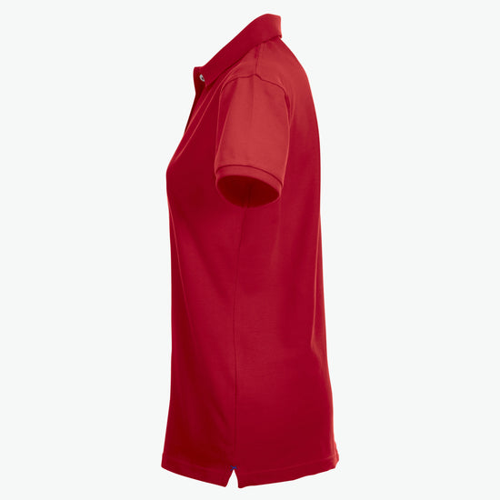 Clique Stretch Premium Polo Women - Rood Polo Dames Clique
